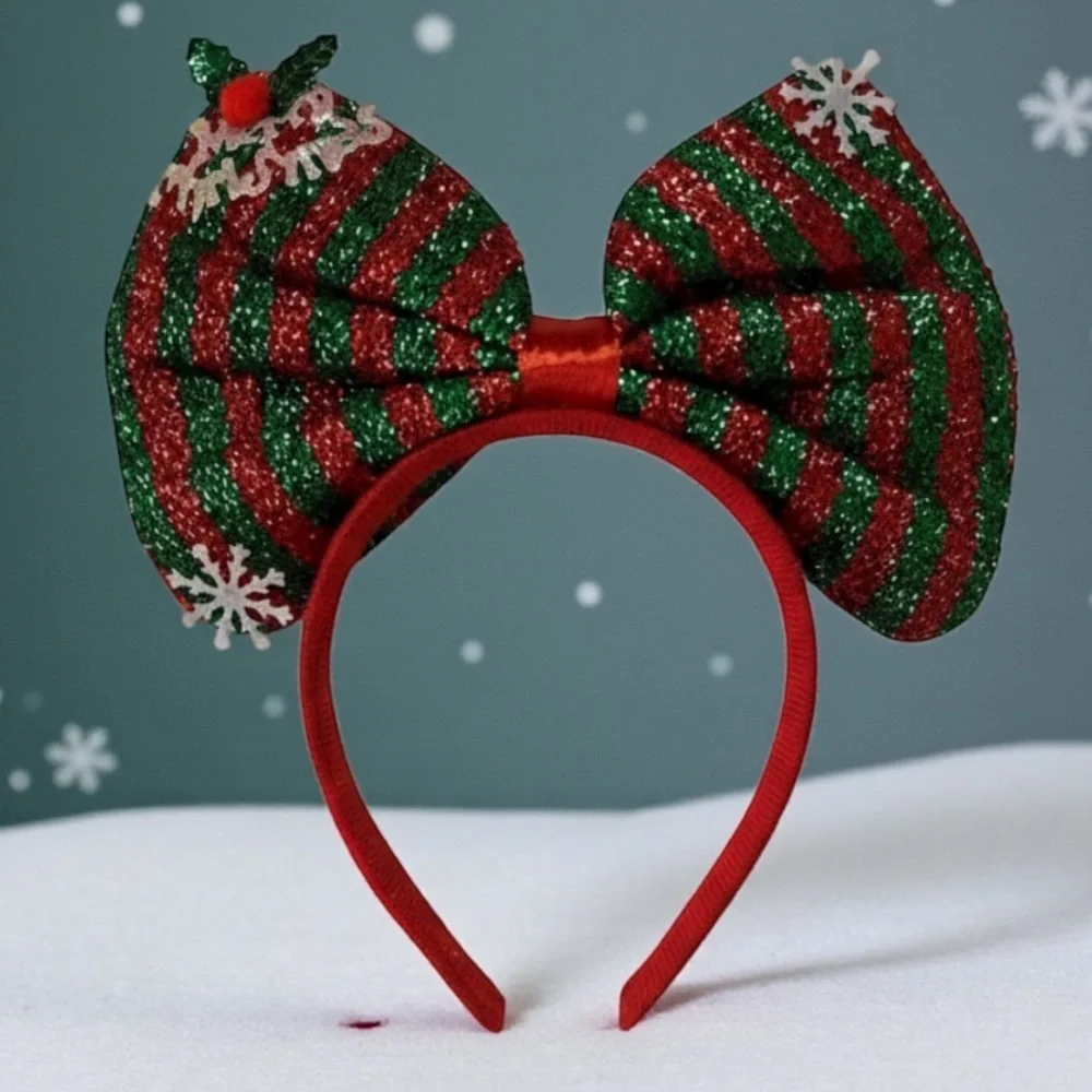 Minnie Mouse Christmas Snow Flake Ears